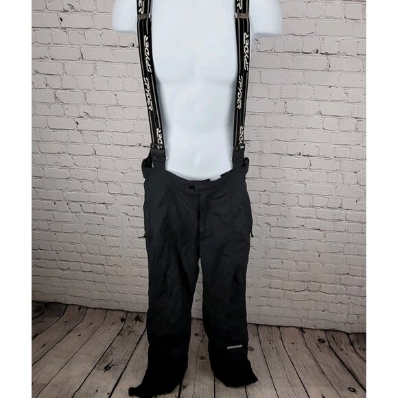 Spyder Black Adjustable Waist Snow Ski Bibs Pants Size Medium M (32x30) - Picture 1 of 16